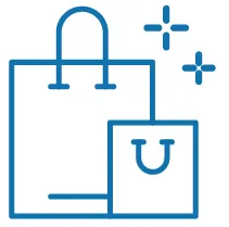 Clean Shopping Bags Icon