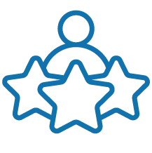 Person with stars icon